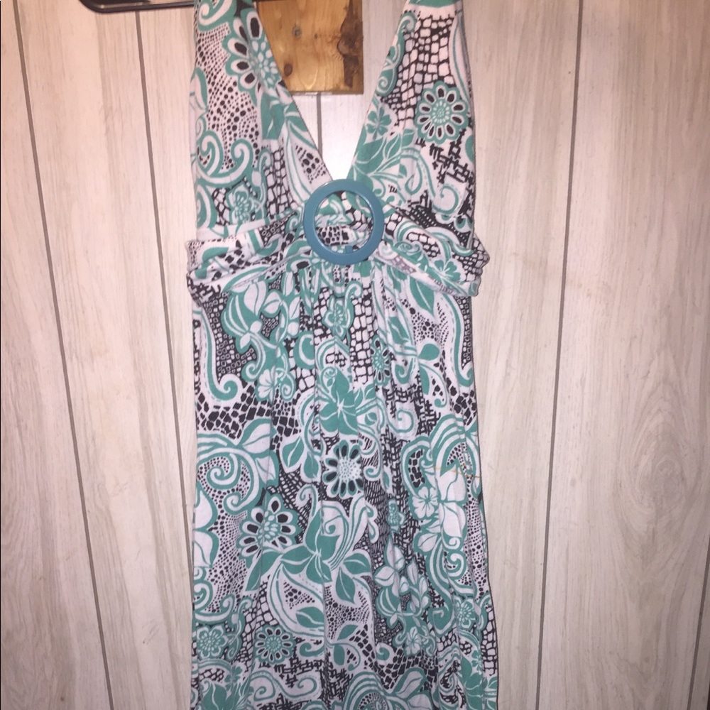Turquoise pattern sundress